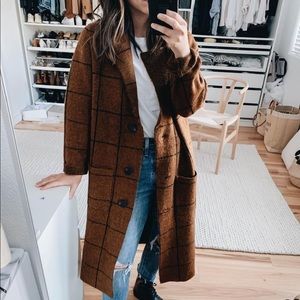 Anthropologie Solenne Windowpane Sweater Jacket